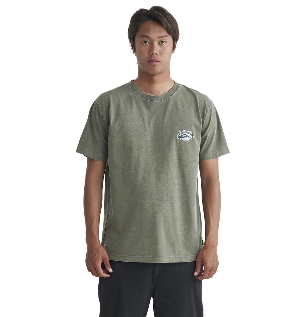 Quiksilver Pigment-Processed US Cotton Back Print T-Shirt QST241002 OLV XL