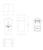 KOOKOO Birdhouse Mini White Wall Clock - A modern dove-shaped wall clock, perfect as a gift for grandchildren, anniversaries, or as an interior design