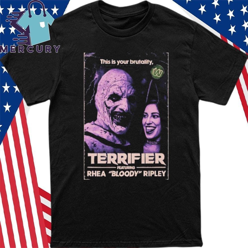 Terrifier featuring Rhea Bloody Ripley Shirt Unisex T-Shirt XXL