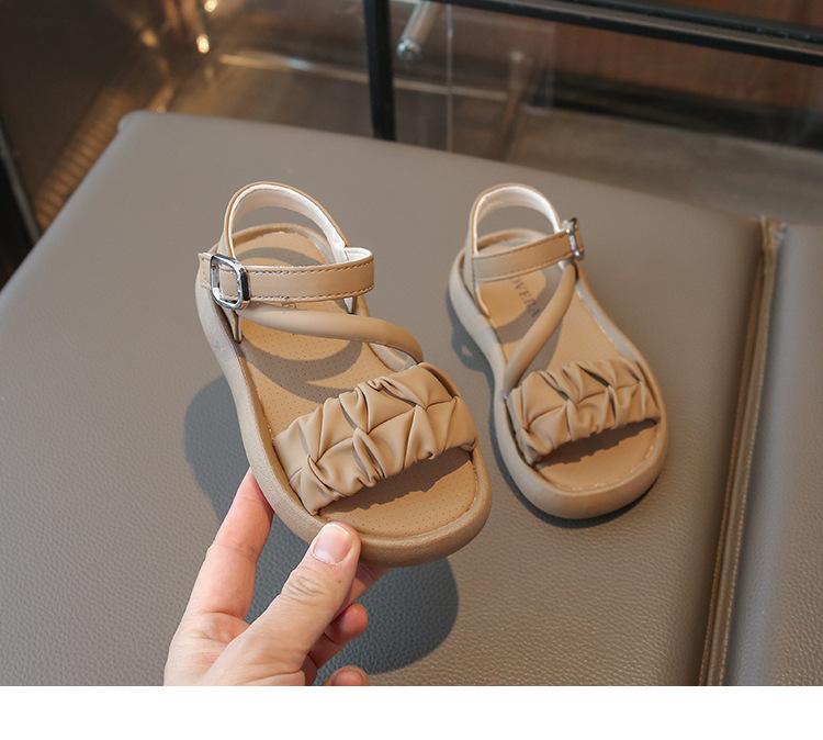 

Girls Summer Non Slip Sandals Cute Princess Beach Shoes Children Outdoor Fashion Sandals size 26 коричневый
