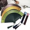 Blue Qipao Hanfu Dance Folding Fan – Green Summer Chinese Fan, Small and Blank