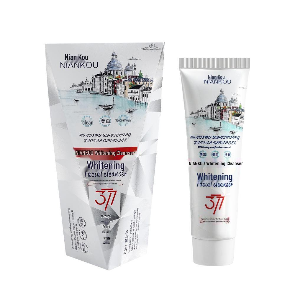 377 Отбеливающий и удаляющий пигментные пятна Гель для умывания лица с аминокислотами для глубокого очищения: Контроль жирности, Осветление, Сужение пор и Уход за порами.