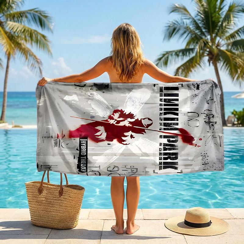 Linkin Park Fashion Beach Towel: Ideal for Summer Adventures Soft, Absorbent and Quick Drying Suitable for Swimming and Bathing