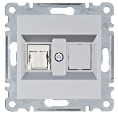 Lumina Single Computer Socket Rj45 Cat.5E Utp Silver Wl2112