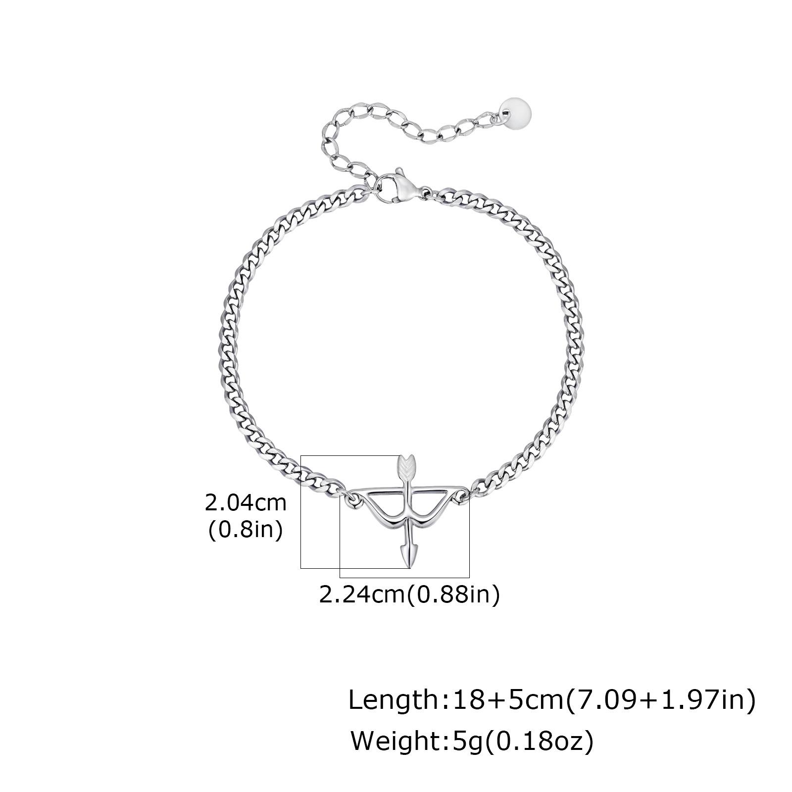 Золотой Геометрический Браслет-Цепочка из Нержавеющей Стали для Стрельбы из Лука - BR-2621