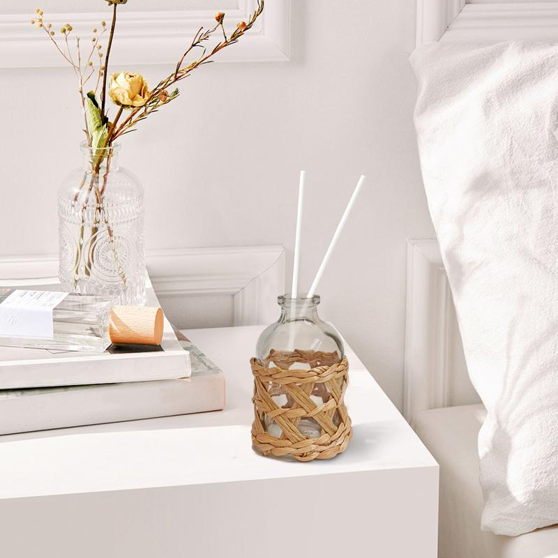 1PC Home Natural Woven Bohemian Bottle Rattan Decor Eco-friendly Grass Macrame Aromatherapy Decorative 50ml/100ml