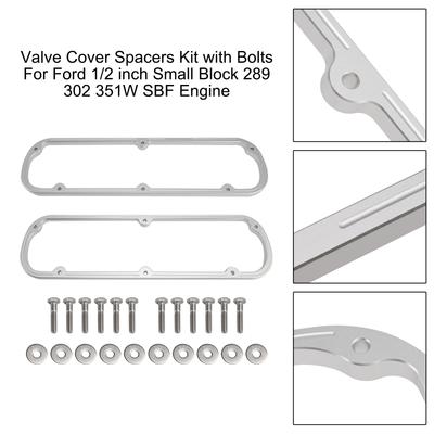 Valve Cover Spacers Kit with Bolts For Ford 1/2 Inch Small Block 289 302 351W SBF Engine