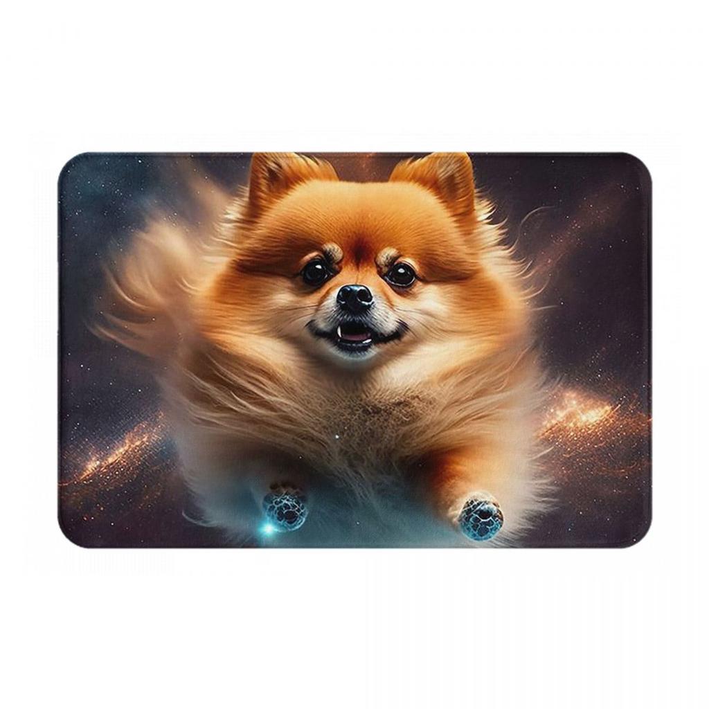 Pomeranian Dog Anti-slip Doormat Floor Mat Cushion Carpet Rug for Kitchen Entrance Home Balcony Footpad Mats