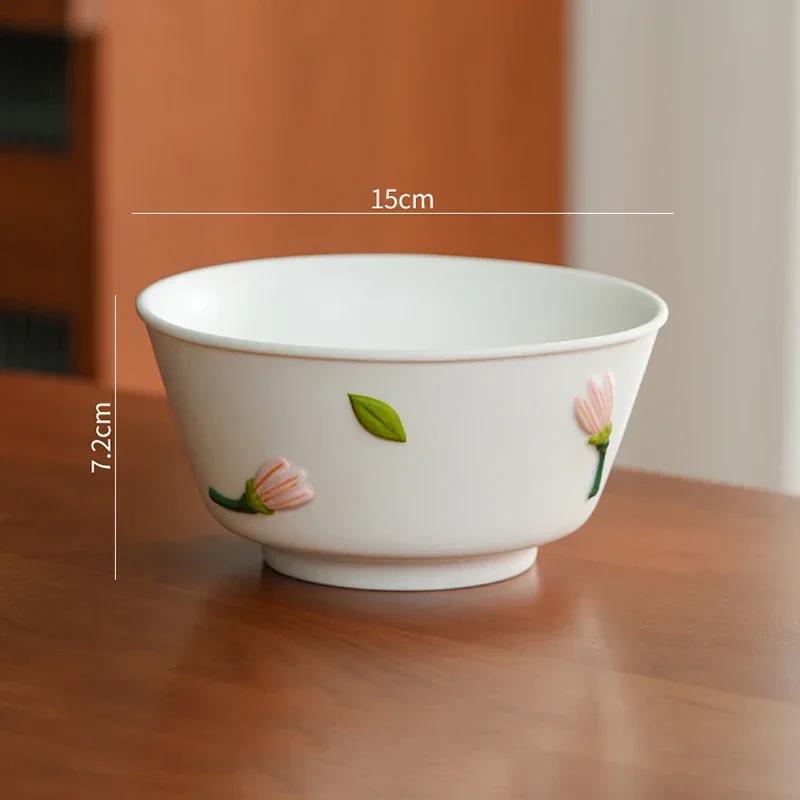 Kreative Relief Blume Keramik Platte Licht Luxus Restaurant Köstliche Salat Obst Platte Exquisite Hause Gerichte Esszimmer Platten