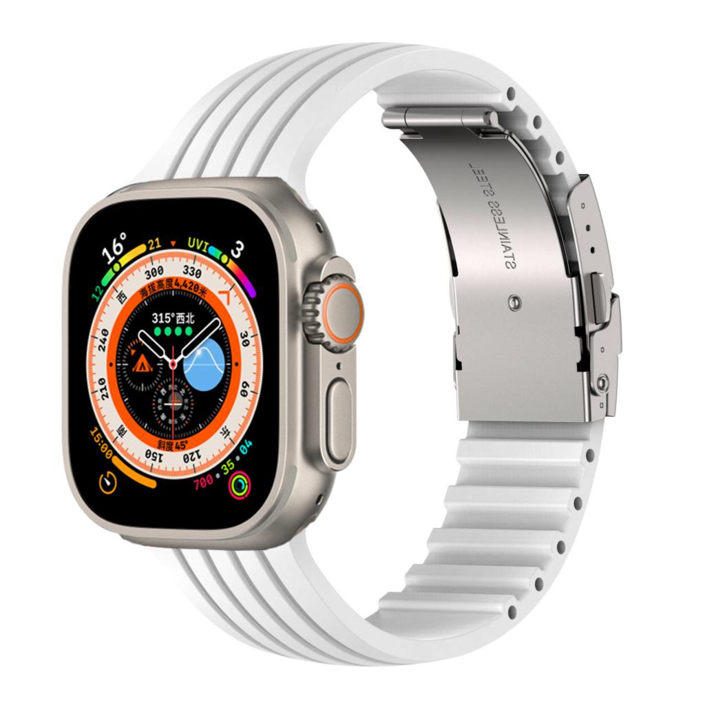 Silicone Straps For Apple Watch 10 Band 44mm 40mm 45mm 41mm 49mm 42mm 46mm Correa Bracelet Iwatch Series 3 5 6 Se 7 8 Ultra 2 9