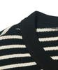 TAILOR STUDIO Heritage Waffle Stripe Long Sleeve Tee (Black)