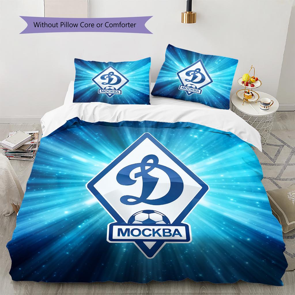 Dynamo Kyiv Pattern Bedding Quilt Set Home Decoration Gift (1 * Duvet Cover + 2 * Pillowcase Without Core)