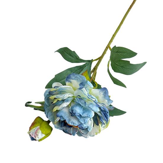 24" Artificial Peonies Flowers for Vase Faux Silk Long Stem Peony Flower Fake Floral Arrangement for DIY Bouquets Wedding Centerpiece Home