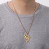 Myshape Tierkarte Löwe Giraffe Elefant Anhänger Edelstahl Halskette Mode für Herren und Jungen Ethnischer Schmuck Geschenk