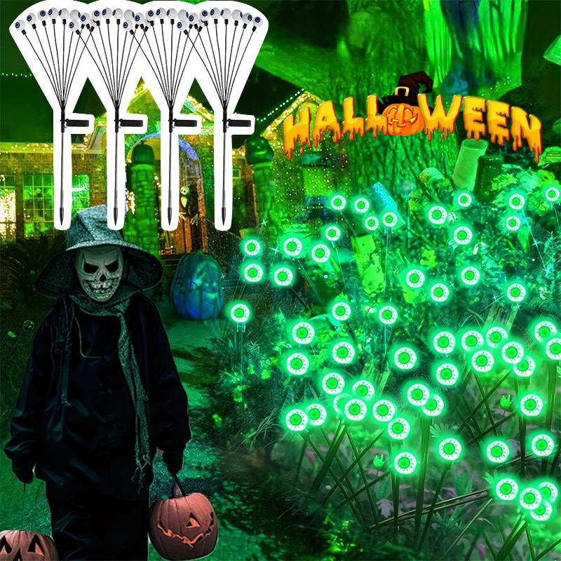 Solarbetriebene Halloween-Augapfel-Lichter zur Halloween-Dekoration, Außenaufstellung, Horror-Augäpfel für Hof, Garten und Teamdekoration