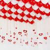100pcs Heart Balloon Pendant Wedding Room Accessories Love Heart Laser Pendants Balloon Ribbon Rain Birthday Party Decoration