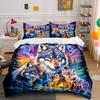 Mystical Wolves In Moonlit Forest Bedding Duvet Cover Set (1*Duvet Cover 2*Pillowcases, Without Duvet Insert)