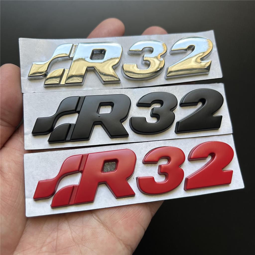 Car Metal R32 Logo Badge Emblem Decals Sticker For VW Volkswagen Golf 2 3 4 5 Magotan Passat SR32 MK4 MK5 MK6 zd4