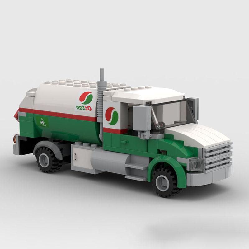 150PCS MOC City Building Block Vehicle Octan Fuel Truck Model DIY Assembly Building Block Toy Children's Birthday Gift