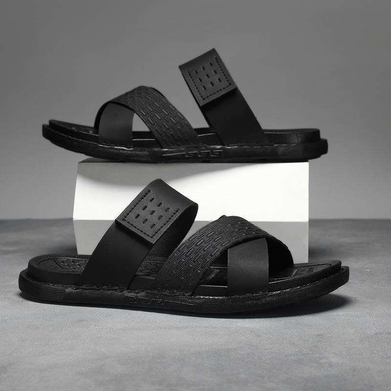 22 new summer thick-soled slippers large size one-word soft-soled non-slip outdoor casual slippers