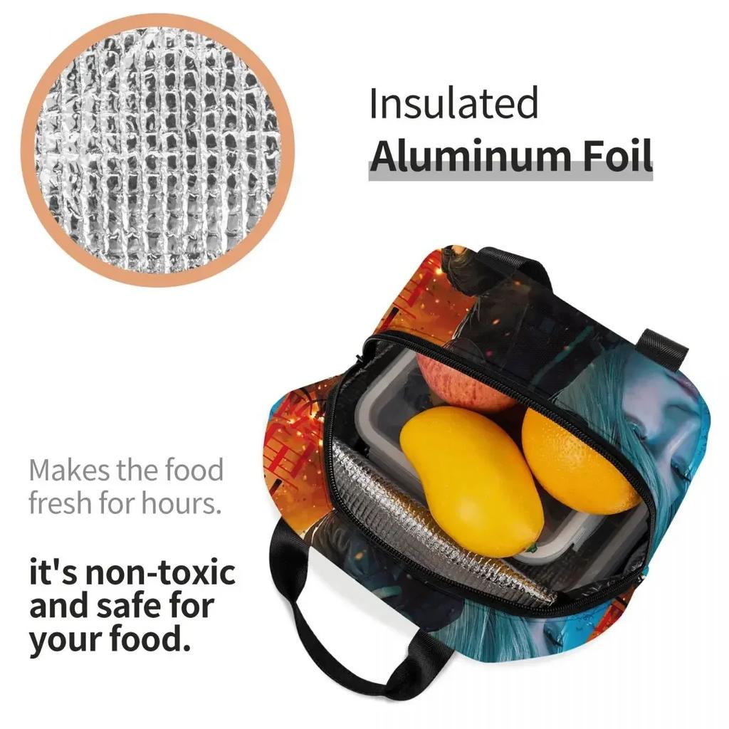 Leon Kennedy Insulated Lunch Bag for Kids School Cooler Thermal Food Box Tote Portable Lunch Boxes Container