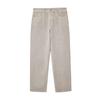 JACK&JONES Men's Gray Khaki Loose Fit Wide-Leg Jeans