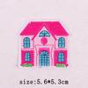 Pink Cartoon Embroidery Patch Iron On Patches For Clothing Flower Letters Patches On Clothes Sewing Fusible Patch Applique Decor