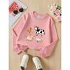 European sizes Kids' Crewneck Sweatshirt - Cow Pig Duck Chicken Chickens , Sportswear And Casual Wear, Soft And Comfortable, Children's Clothing