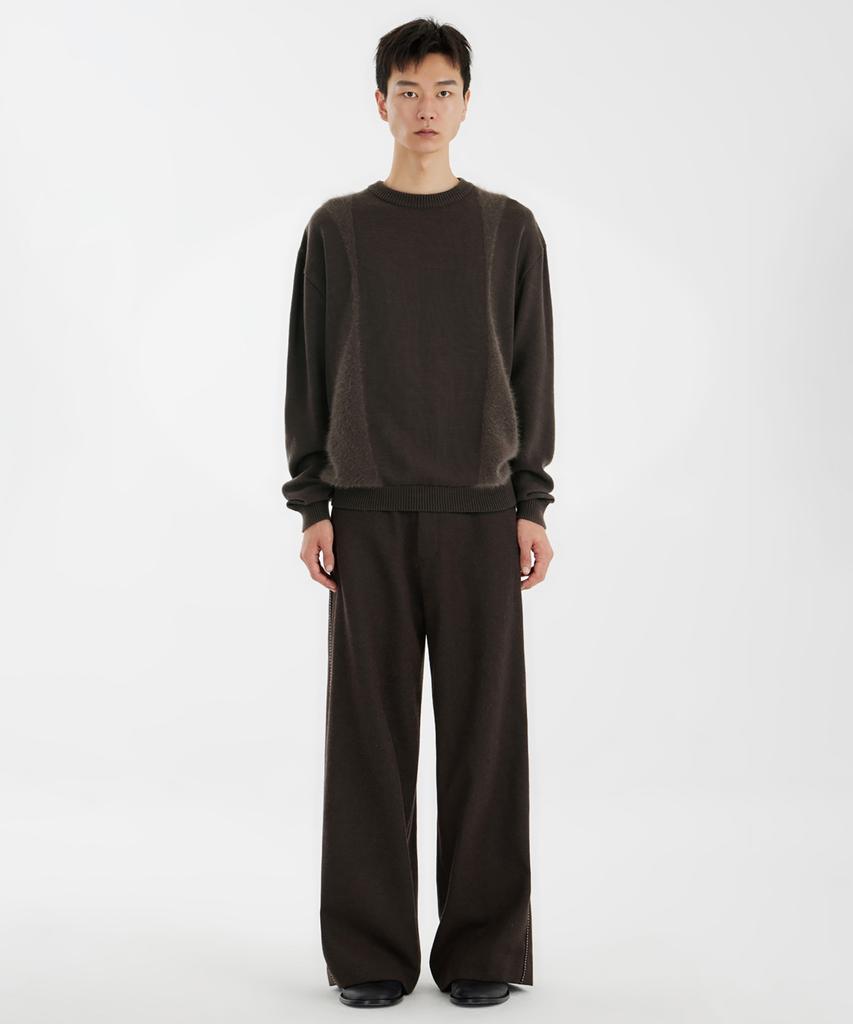 YOUTH Curved Angora Knit - Brown