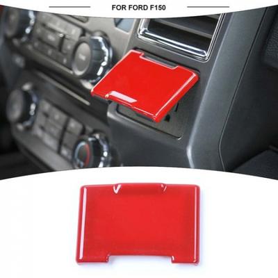 Red Central Control Power Socket Electrical Decor Cover Trim For Ford F150 15-20