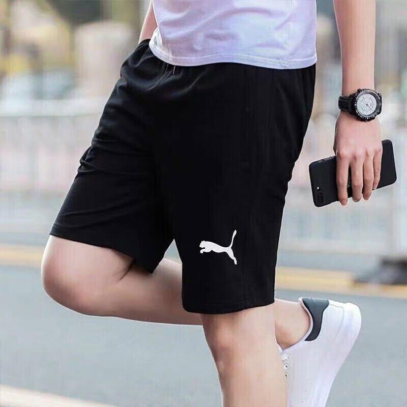 Puma Sport Casual Pure Color Running Fitness Shorts Men Shorts Black 586709-51