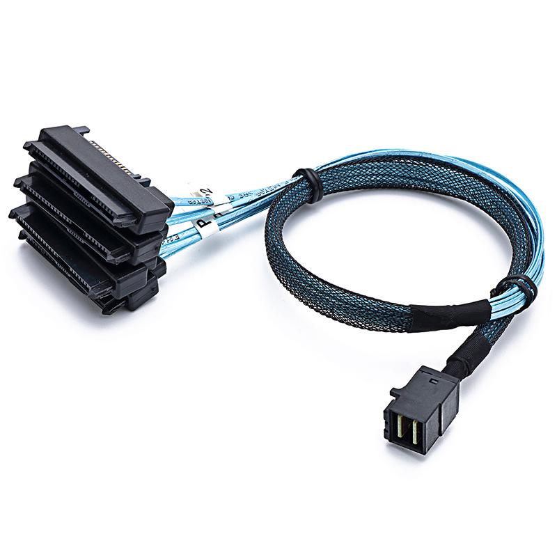 MiniSASS FF-8643 to 4x SFF-8482 HDD Array Adapter Cable 1m