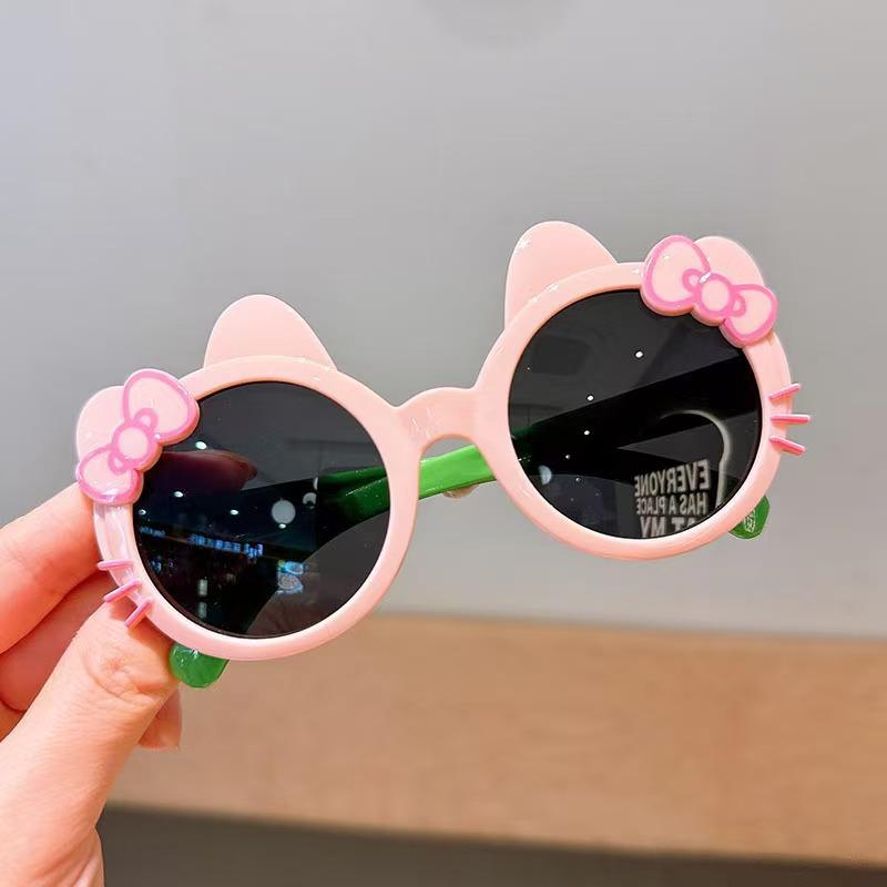 Kids' Adorable Kitty Cat Sunglasses with Bow and UV Protection