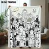 1pc of Luxurious Cat-patterned Flannel Blanket- Soft and Comfortable, Suitable for All Seasons, with Colorful and Fun Cat Illustrations, Ideal for Sof