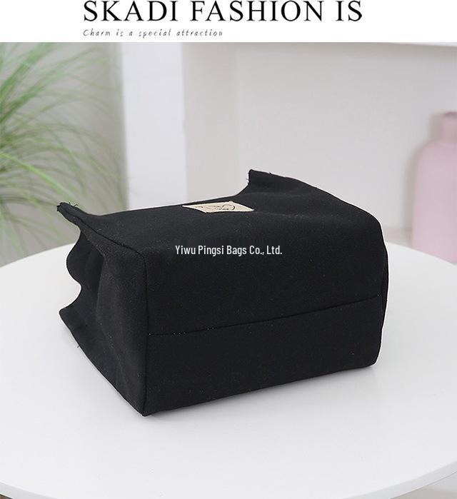 2024 Originale japanische Canvas-Tragetasche mit Reißverschluss - Vielseitige Damen-Eimer-Tasche für Bento-Lunchboxen