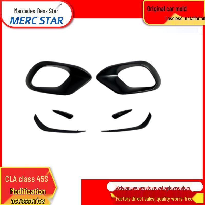 Front Bumper Canards Air Vents Aerodynamic Kit for Mercedes-Benz CLA45 AMG C118 2020+