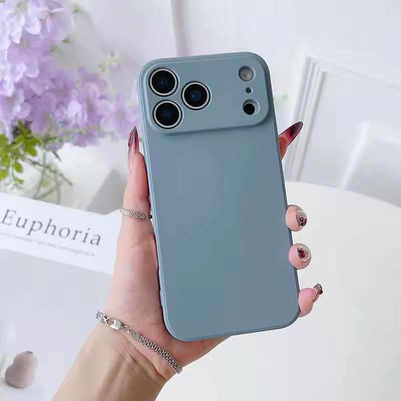 Čtvercový Čtvercový Tekutý Silikonový Kryt na Telefon pro iPhone 17 Air 16 15 14 11 Pro Max Plus 12 13 mini XR Xs 7/8 SE 16E trataLuxusní Ochranný Kryt Kamery