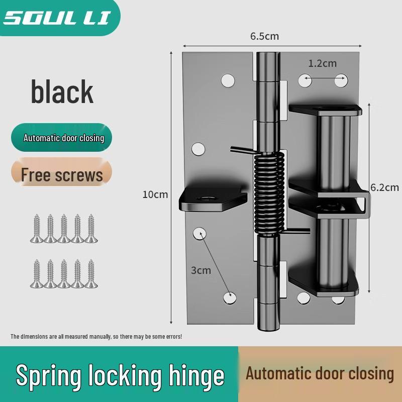 4-Inch Multifunctional Automatic Door Closer with Buffer, Invisible Spring Hinge, 90° Positioning