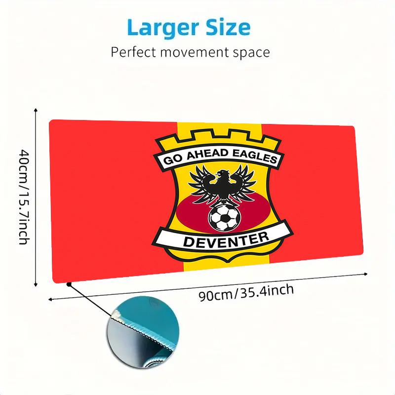 Go Ahead Eagles Print  Cushion Non-slip Laptop Tablet Big Mousepad XXL Mat Mini PC Playmat With Lock edge
