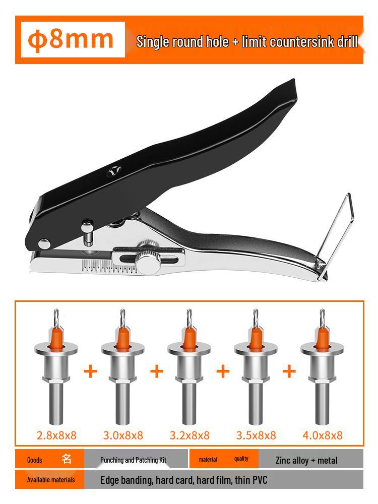 Eco-Friendly Edge Banding Punch Pliers & Drill Bit for Woodworking