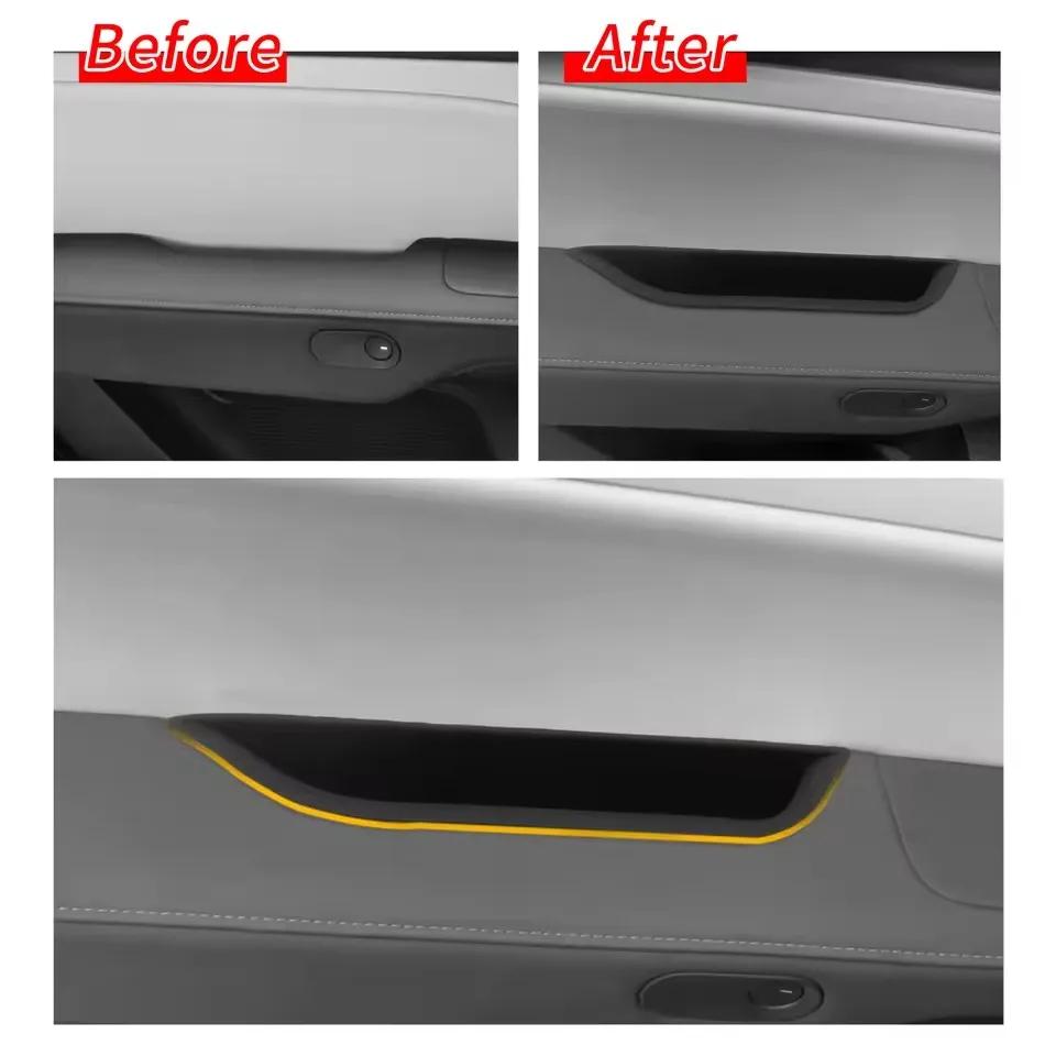 For Xpeng G6 2023 2024 Silicone Front Rear Door Handle Storage Box Side Door Holder Tray Organizer 4pcs Car Accessories