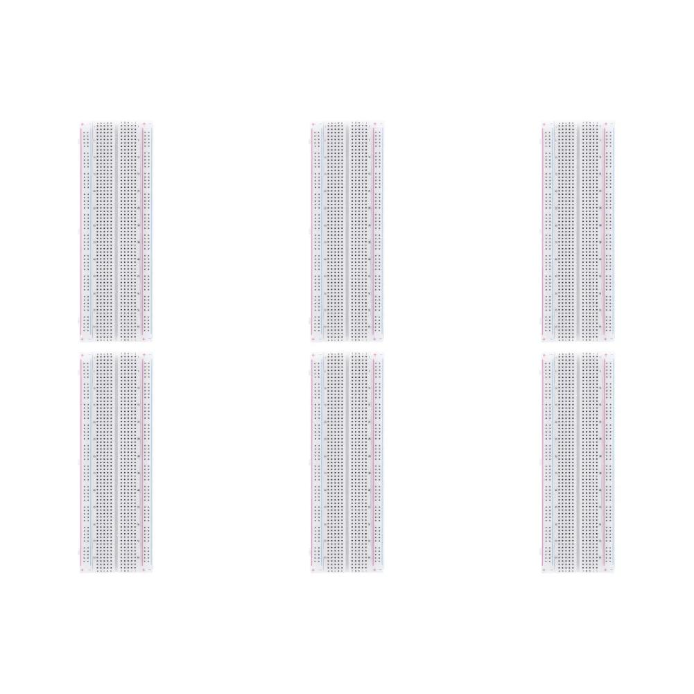 10-1PCS Breadboard 830 Point Solderless PCB Bread Board MB-102 MB102 Test Develop 200 Jacks DIY White/Transparent with Packing