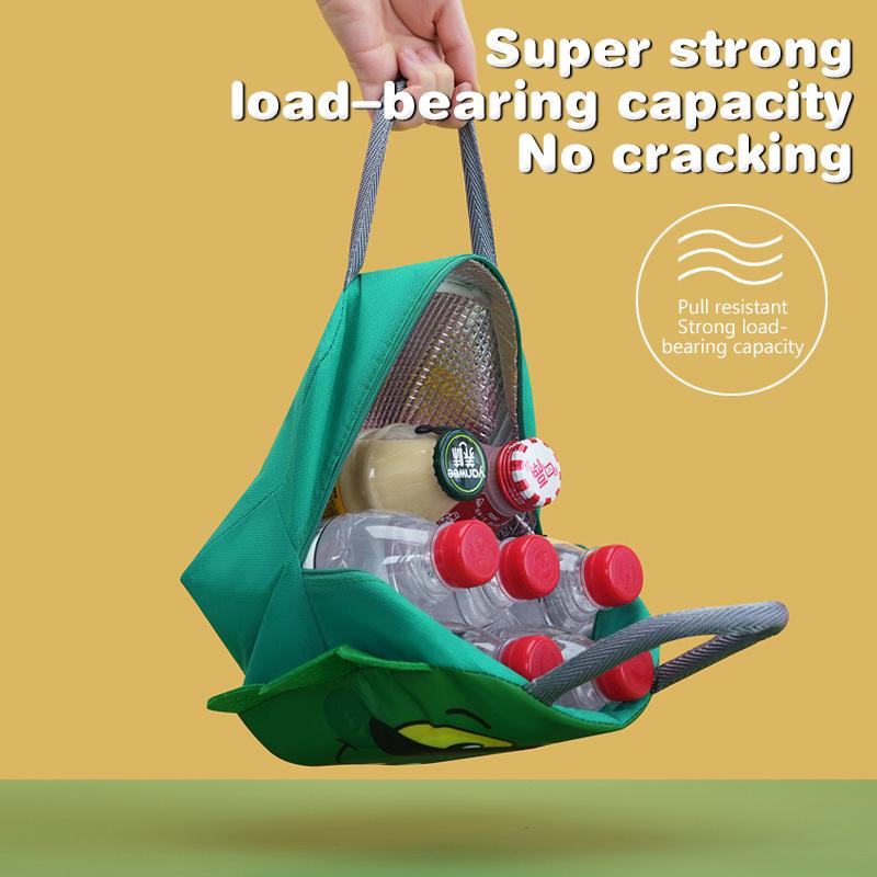 Portable Cartoon Stereoscopic Lunch Bag Thermal Thermal Bag Insulated Lunch Box Bags Lunch Box Accessories Oxford Cloth Tote Bag