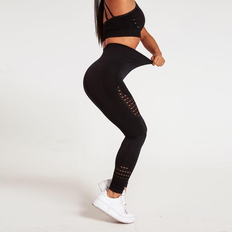 Buy Women Seamless Yoga Pants Hollow 