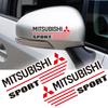 Car Rearview Mirror Decal Decorative Sticker For Lancer Ralliart ASX Mirage Pajero Xpander Attrage L200 Eclipse Cross