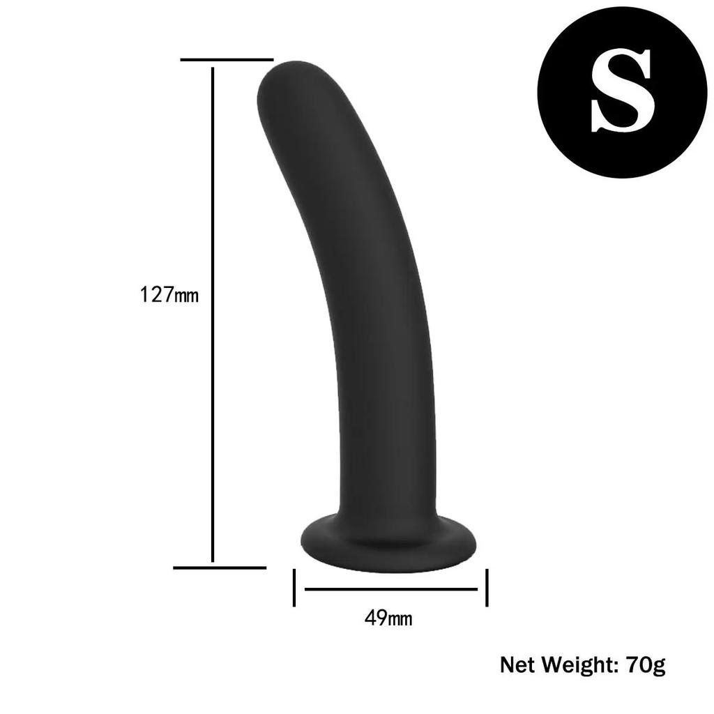 Adjustable Silicone Strap On Harness with Slim Dildo Set, Beginner Pegging Dildo Panties for Women Men Couples, Soft Purple Stra