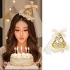 Velvet Birthday Crown Mesh Sequined Hat Creative Birthday Hat Hairpin  Girls
