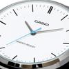 Casio MTP-VT04L-7E Quartz Men's Watch White Black Leather Band International Model