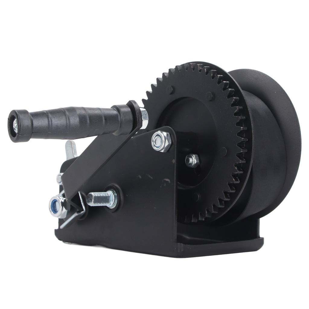 Boat Trailer Winch Heavy Duty Manual 2 Way Adjustable Ratchet Hand Crank Gear Winch with Hook for Truck 3200lbs