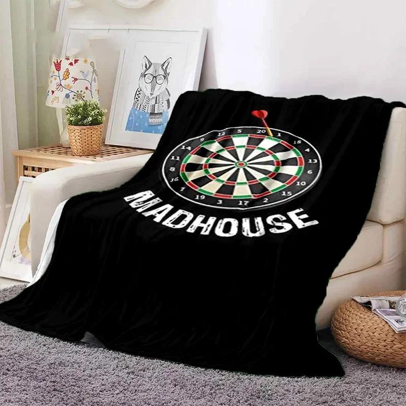 Darts Pattern Flannel Throw Blanket Blank Soft Warm Series and Ice Fire Darts Fashion Flannel Warm Sofa Bed Camping Kids Gifts